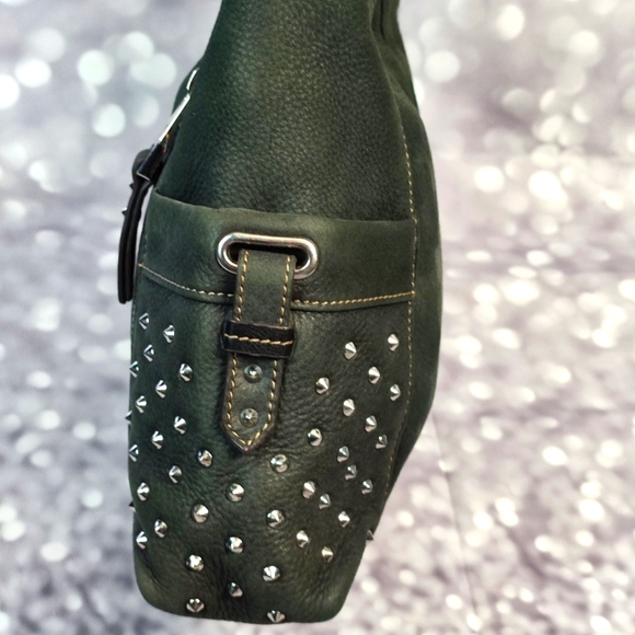 Aimee Kestenberg Studded Nubuck Leather Crossbody Shoulder Bag EUC - Picture 6 of 13